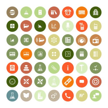 49 evrensel simgeler kümesi. İş, internet, web tasarım.