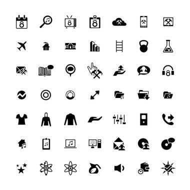 49 evrensel simgeler kümesi. İş, internet, web tasarım.