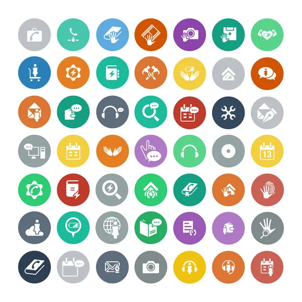 49 evrensel simgeler kümesi. İş, internet, web tasarım.