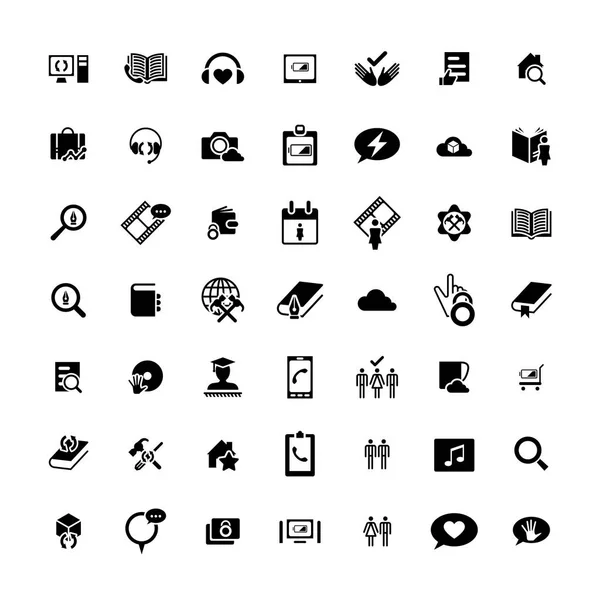 Conjunto de 49 iconos universales. Negocios, internet, diseño web . — Archivo Imágenes Vectoriales