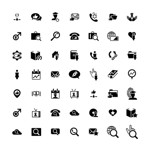 Ensemble de 49 icônes universelles. Affaires, internet, web design . — Image vectorielle