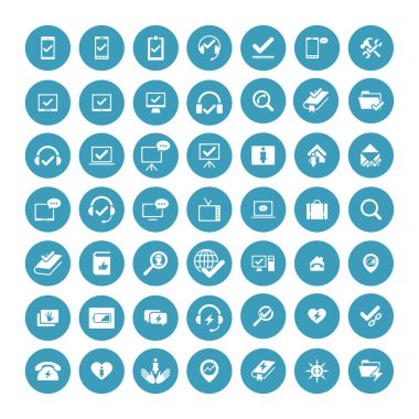 49 evrensel simgeler kümesi. İş, internet, web tasarım.