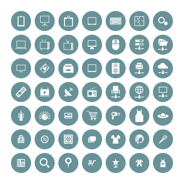Ensemble de 49 icônes universelles. Affaires, internet, web design . — Image vectorielle