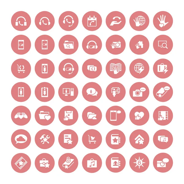 Set di 49 icone universali. Affari, internet, web design . — Vettoriale Stock