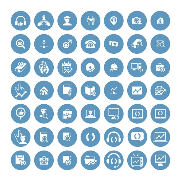 Conjunto de 49 iconos universales. Negocios, internet, diseño web . — Vector de stock