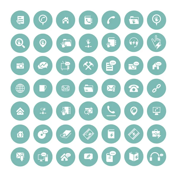 Set van 49 universele iconen. Zaken, internet, webdesign. — Stockvector