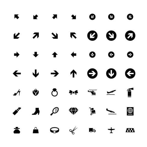 Набор из 49 Универсальных икон. Бизнес, интернет, веб-дизайн . — стоковый вектор