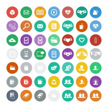 49 evrensel simgeler kümesi. İş, internet, web tasarım.