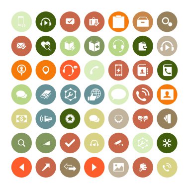 49 evrensel simgeler kümesi. İş, internet, web tasarım.