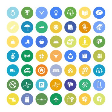 49 evrensel simgeler kümesi. İş, internet, web tasarım.