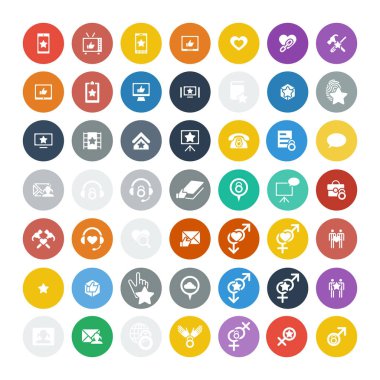 49 evrensel simgeler kümesi. İş, internet, web tasarım.