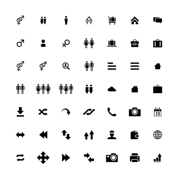 Conjunto de 49 iconos universales. Negocios, internet, diseño web . — Archivo Imágenes Vectoriales