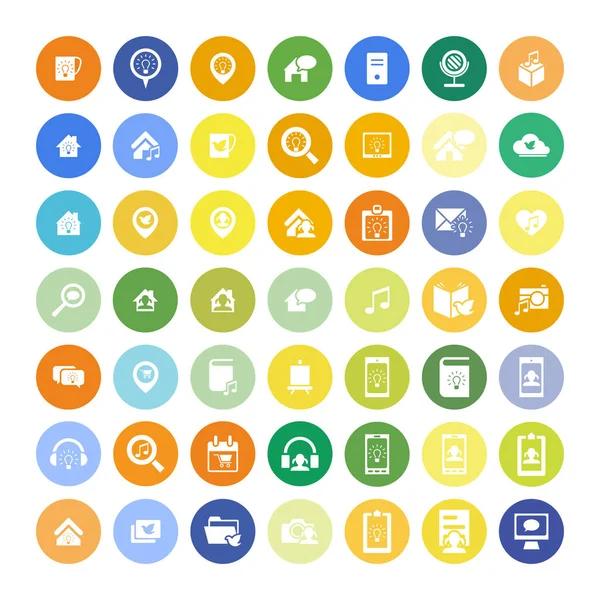 Set of 49 Universal Icons. Business, internet, web design. — Stock Vector