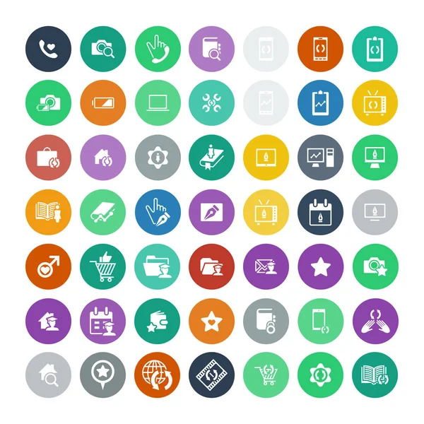 Set van 49 universele iconen. Zaken, internet, webdesign. — Stockvector