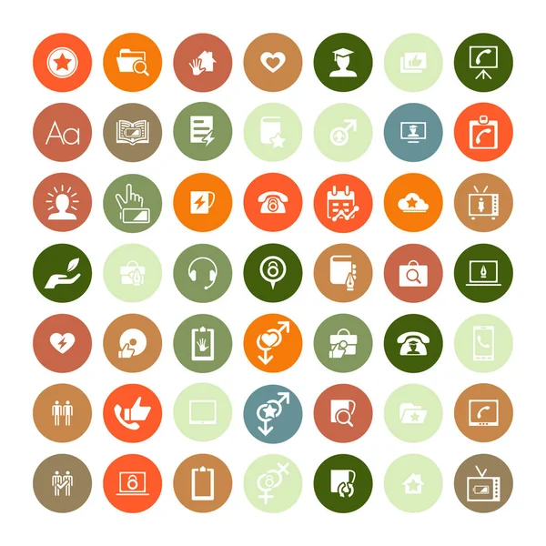 Set van 49 universele iconen. Zaken, internet, webdesign. — Stockvector