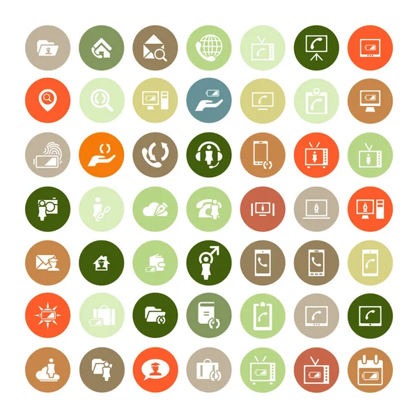 Conjunto de 49 iconos universales. Negocios, internet, diseño web . — Vector de stock