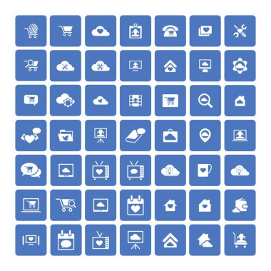 49 evrensel simgeler kümesi. İş, internet, web tasarım.