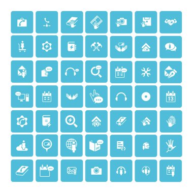 49 evrensel simgeler kümesi. İş, internet, web tasarım.