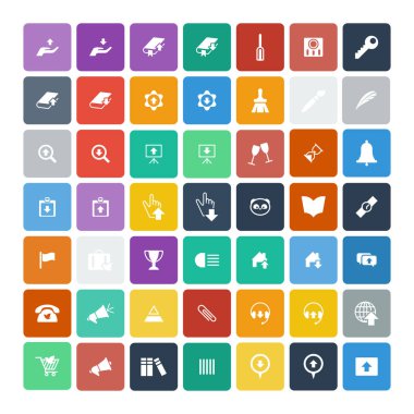 49 evrensel simgeler kümesi. İş, internet, web tasarım.