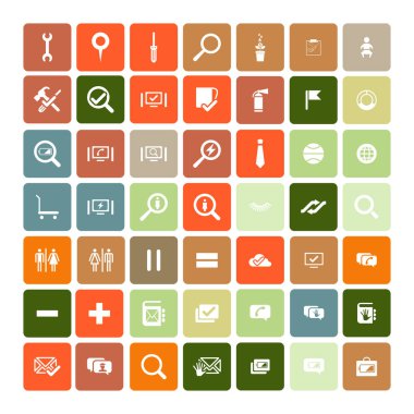 49 evrensel simgeler kümesi. İş, internet, web tasarım.