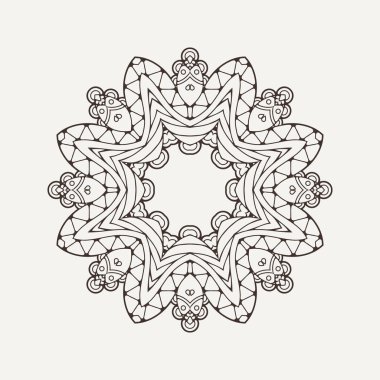 Vektör mandala. Mehndi dantel dövme. Oryantal örgü. 