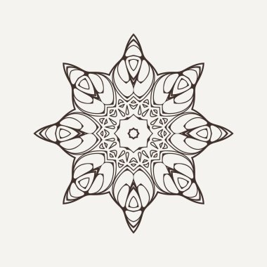 Vektör mandala. Mehndi dantel dövme. Oryantal örgü. 