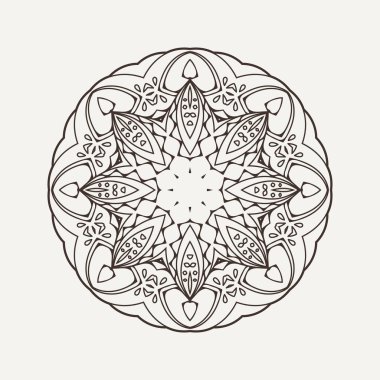 Vektör mandala. Mehndi dantel dövme. Oryantal örgü. 