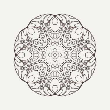 Vektör mandala. Mehndi dantel dövme. Oryantal örgü. 