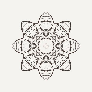 Vektör mandala. Mehndi dantel dövme. Oryantal örgü. 