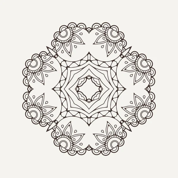 Vektör mandala. Mehndi dantel dövme. Oryantal örgü. 