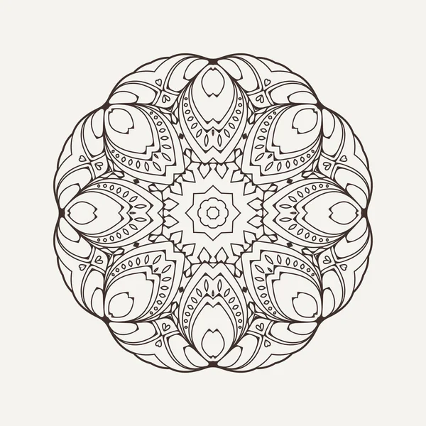 Vector Mandala. Tatuaje de encaje Mehndi. Tejido oriental . — Vector de stock