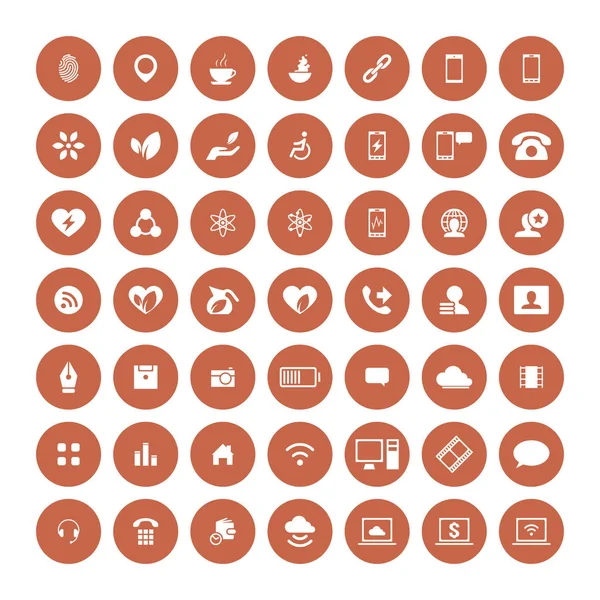 Conjunto de 49 iconos universales. Negocios, internet, diseño web . — Vector de stock