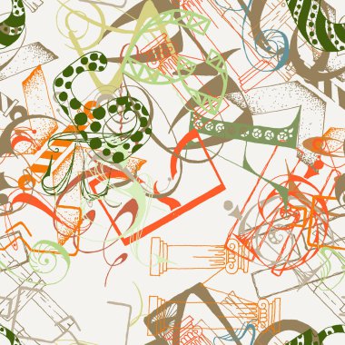 Sorunsuz grunge doodle arka plan. El çekilmiş soyut harfler.