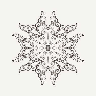 Vektör mandala. Mehndi dantel dövme. Oryantal örgü. 