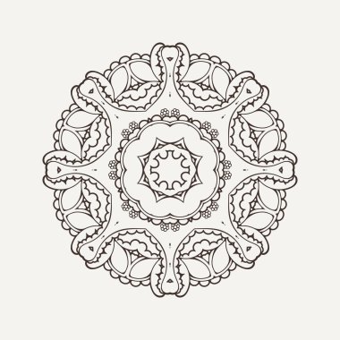 Vektör mandala. Mehndi dantel dövme. Oryantal örgü. 
