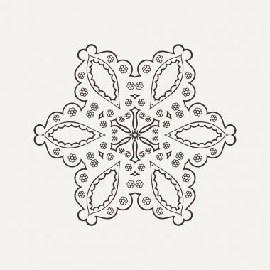 Vektör mandala. Mehndi dantel dövme. Oryantal örgü. 