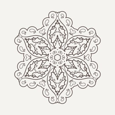 Vektör mandala. Mehndi dantel dövme. Oryantal örgü. 