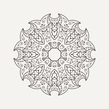 Vektör mandala. Mehndi dantel dövme. Oryantal örgü. 