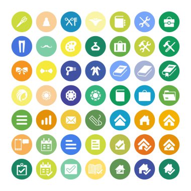 49 evrensel simgeler kümesi. İş, internet, web tasarım.