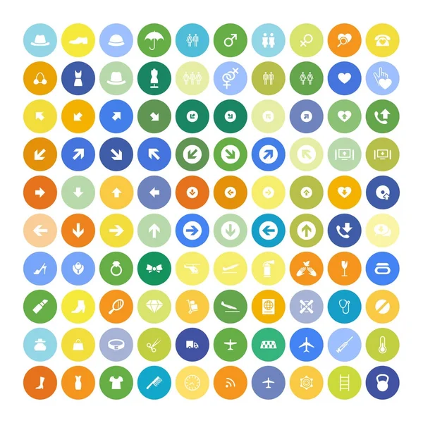 Ensemble de 100 icônes universelles. Affaires, internet, web design . — Image vectorielle