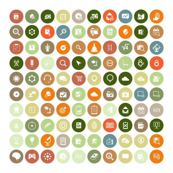 Ensemble de 100 icônes universelles. Affaires, internet, web design . — Image vectorielle