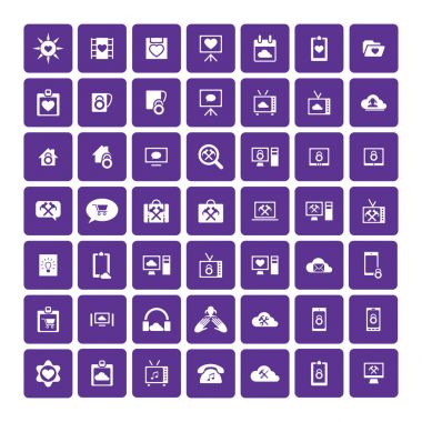 49 evrensel simgeler kümesi. İş, internet, web tasarım.