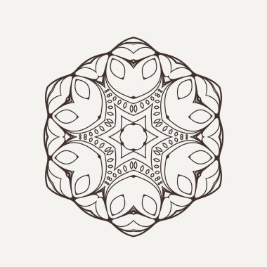 Vektör mandala. Mehndi dantel dövme. Oryantal örgü. 