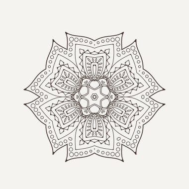 Vektör mandala. Mehndi dantel dövme. Oryantal örgü. 