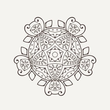 Vektör mandala. Mehndi dantel dövme. Oryantal örgü. 