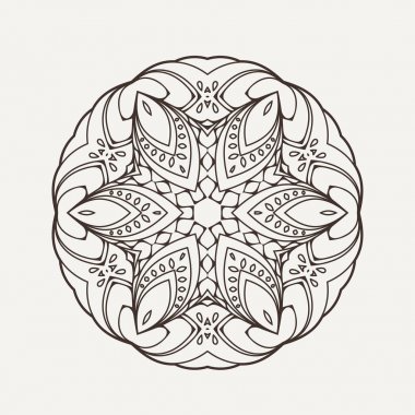 Vektör mandala. Mehndi dantel dövme. Oryantal örgü. 