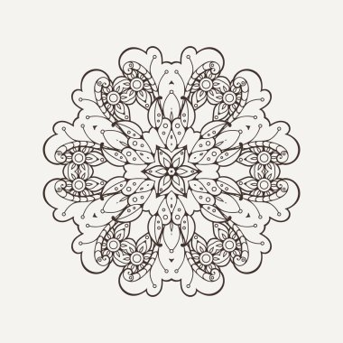 Vektör mandala. Mehndi dantel dövme. Oryantal örgü. 