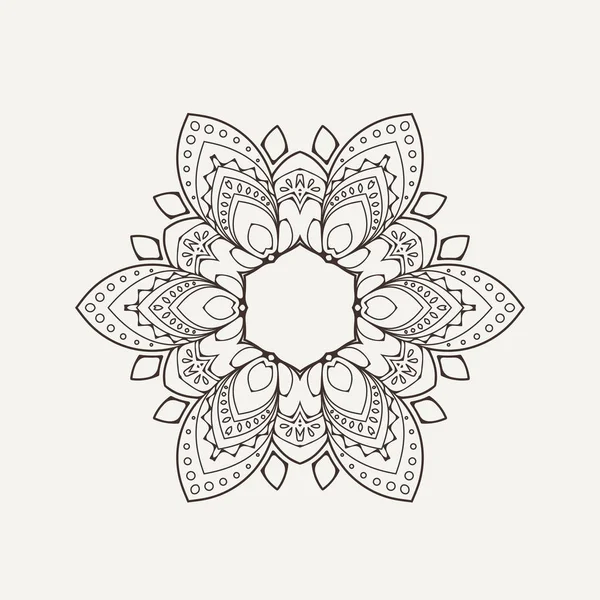 Vektör mandala. Mehndi dantel dövme. Oryantal örgü. — Stok Vektör