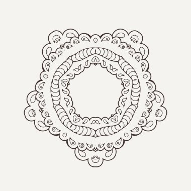 Vektör mandala. Mehndi dantel dövme. Oryantal örgü. 