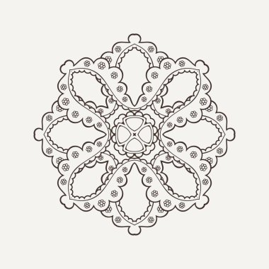 Vektör mandala. Mehndi dantel dövme. Oryantal örgü. 